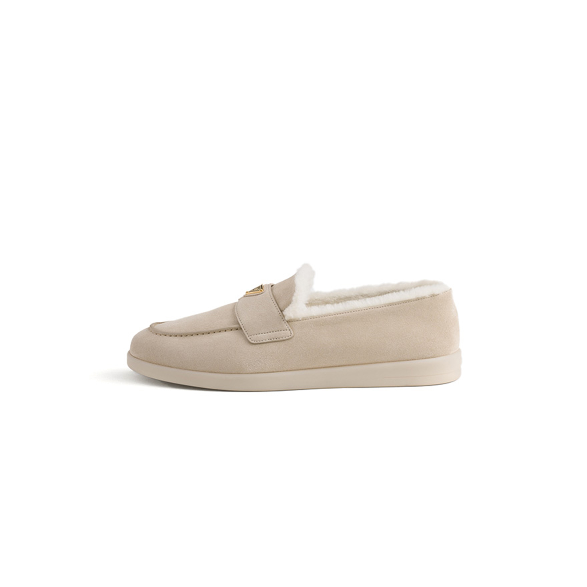 PRADA SUEDE AND WOOL LOAFERS 2DG124 PRADA SUEDE AND WOOL LOAFERS 2DG124